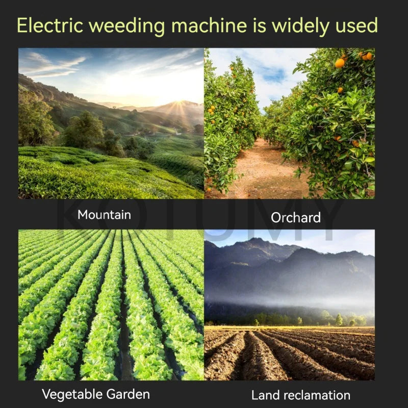 Tondeuse à gazon électrique avec fonction de désherbage et de rotation du sol, désherbage, ameublissement du sol
