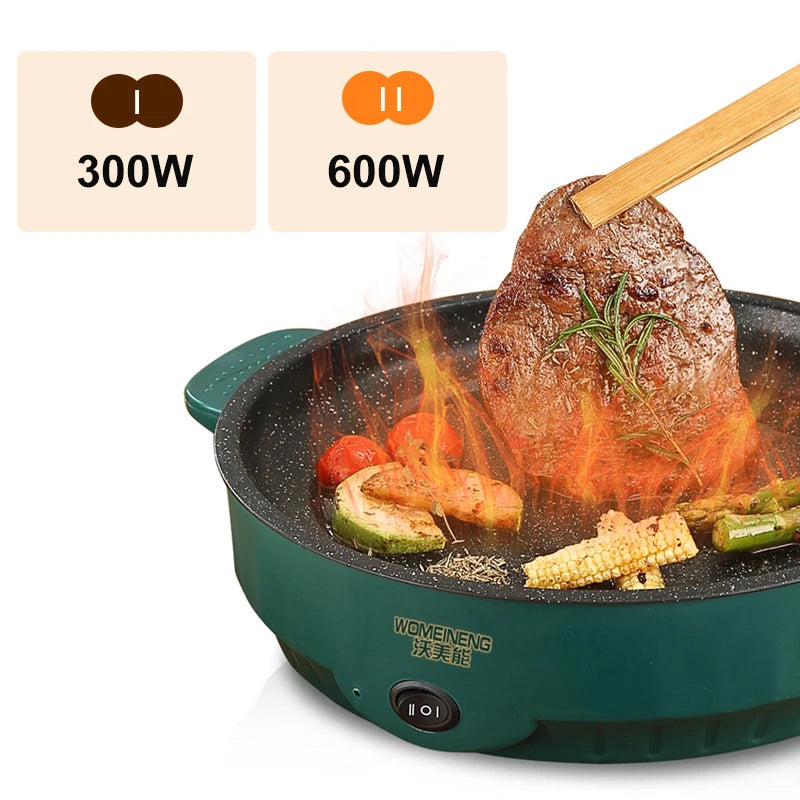 Multicuiseur électrique poêle électrique 220V maison Barbecue Steak frit poisson Omelette poêle antiadhésive Machine de cuisson