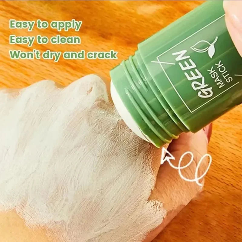 Green Tea Remove Blackhead Solid Mask Dispel Acne Blemish Cleansing Stick Mask Shrink Pores Tighten Whitening Skin Beauty Care