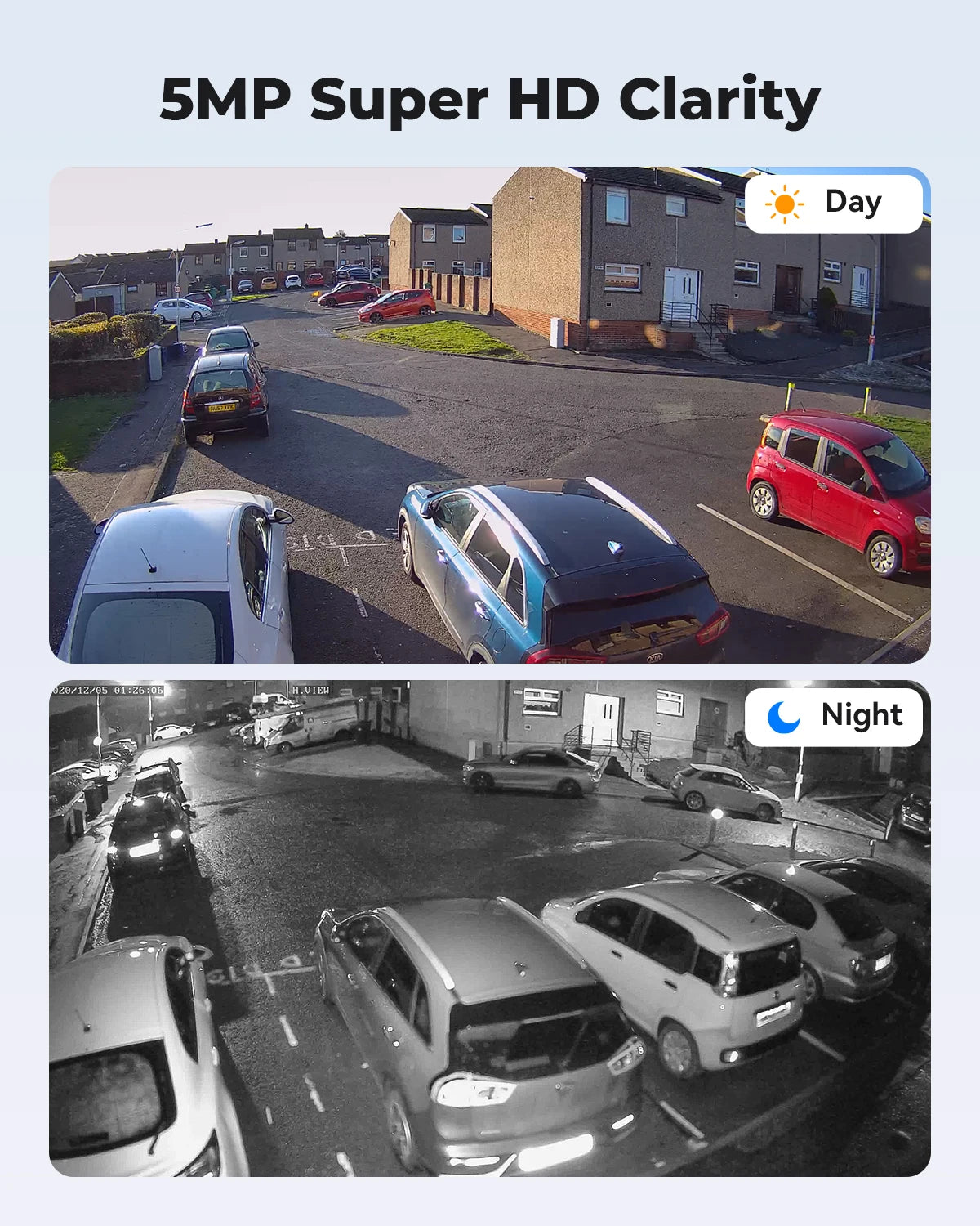 H.View-Caméra de surveillance étanche IP Poe Ai 5MP, dispositif de sécurité avec détection qualifiée ale, audio et vidéo, pour système Nvr Onvif