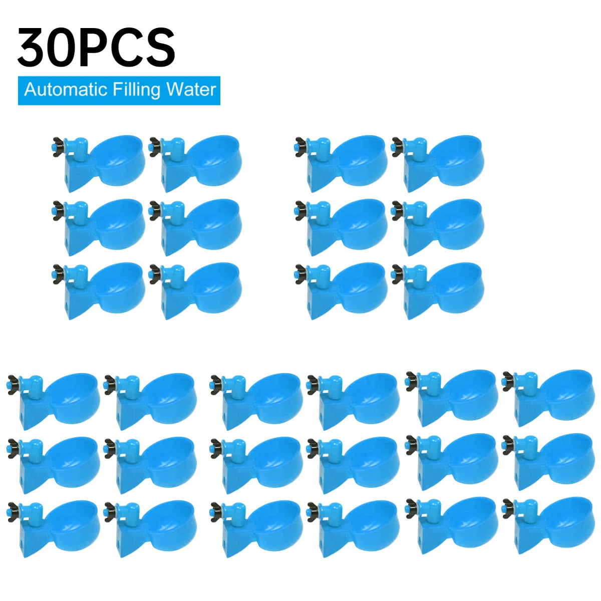 Mangeoire automatique jetable pour volaille, gobelet à boire, abreuvoir pour poussins, canard, oie, caille, 36-1 pièces