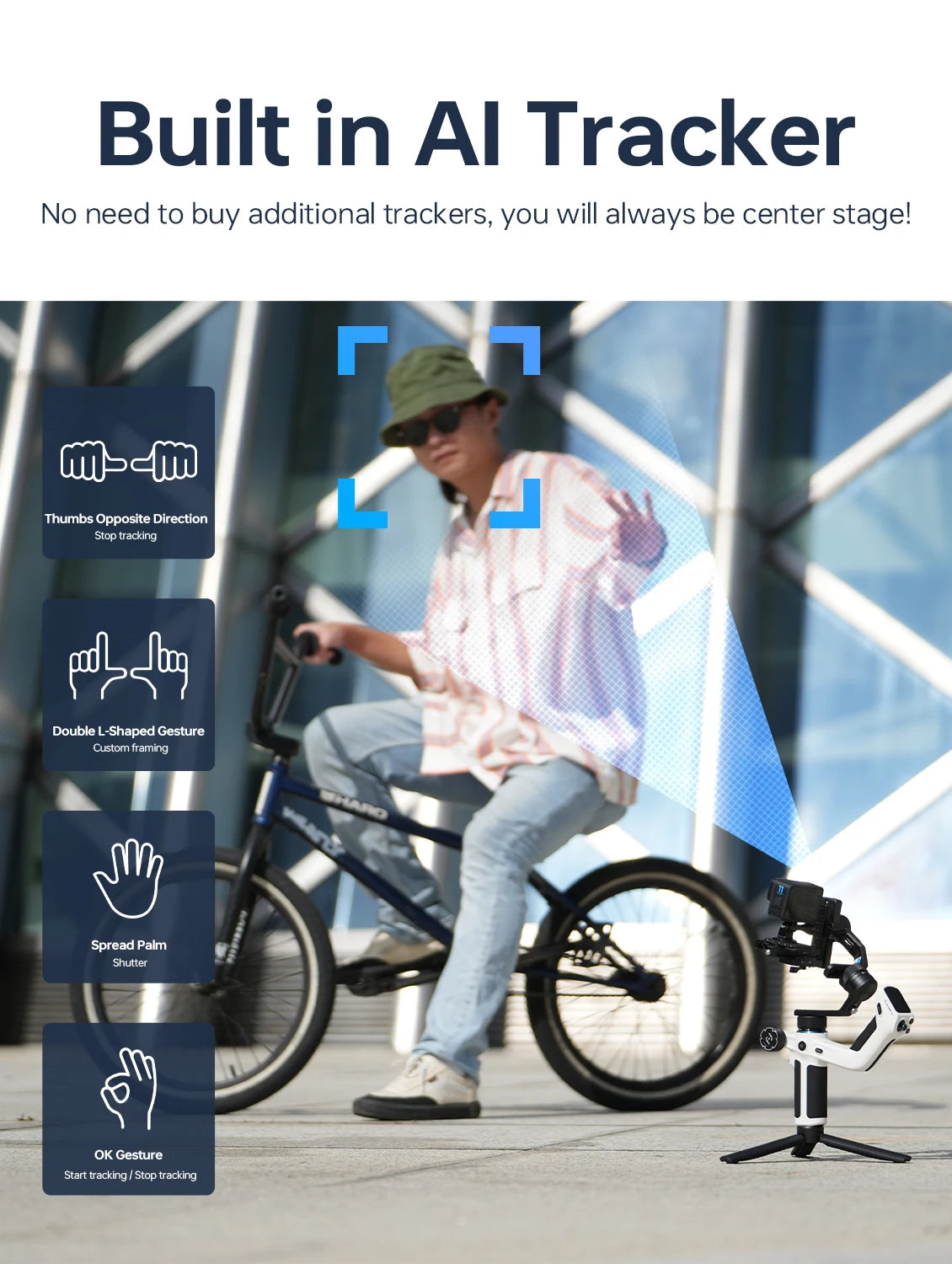 Stabilisateur de cardan officiel FeiyuModule SCORP Mini 2, tout-en-un, 3 axes, compatible avec Sony A7III, GoPro 12, iPhone 15 Pro, Tracker AI