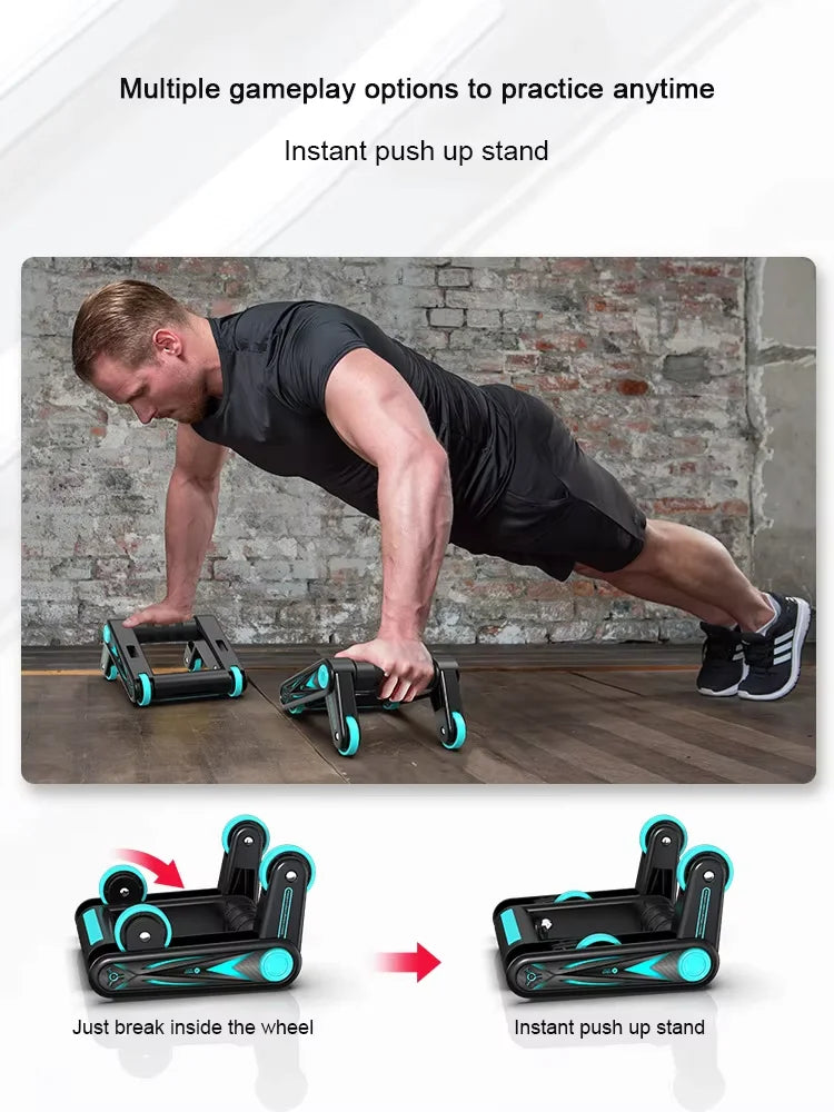 Roue abdominale pliable pour hommes et femmes, équipement de Fitness à domicile