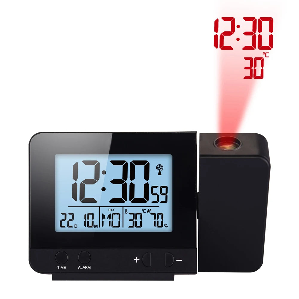 FanJu FJ3531 réveil numérique Date fonction Snooze rétro-éclairage montre projecteur mural bureau Table horloge Led avec Projection de temps