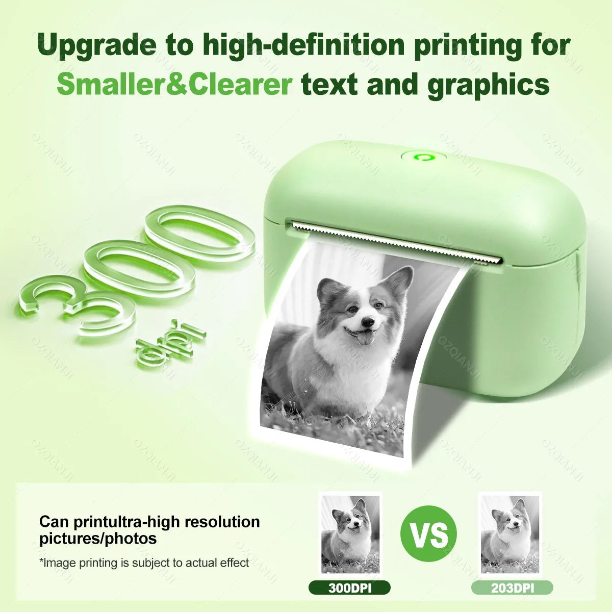 304DPI imprimante thermique de poche Bluetooth Mini imprimante Photo Portable sans fil iOS Android impression et 57mm rouleaux de papier de couleur blanche