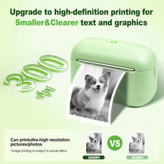 304DPI imprimante thermique de poche Bluetooth Mini imprimante Photo Portable sans fil iOS Android impression et 57mm rouleaux de papier de couleur blanche