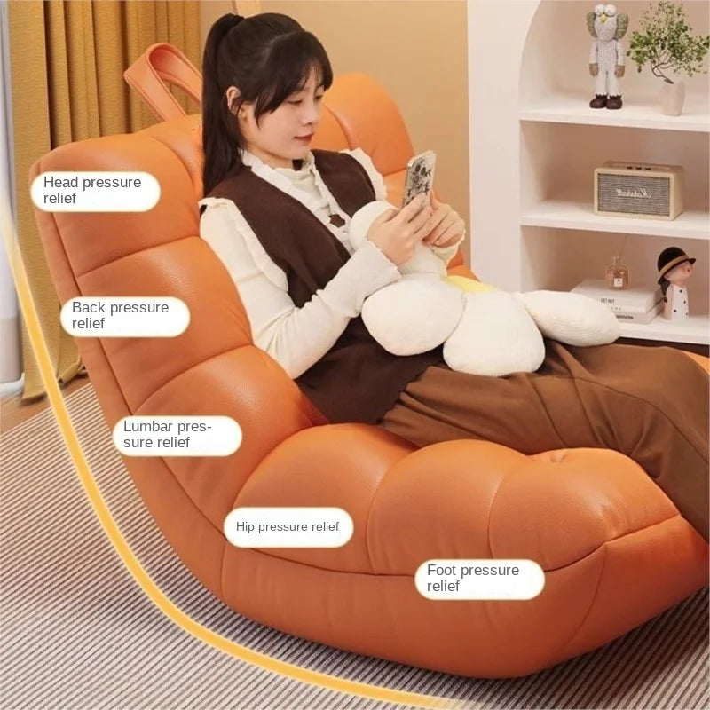 Canapé paresseux peut s'allonger peut dormir chenille chambre simple petit canapé chambre principale chaise longue Tatami balcon chaise longue canapé
