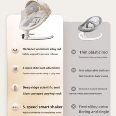 Balançoire pliable pour bébés, chaise à bascule électrique, lit à bascule, berceau électrique pour bébé, prendre bébé pour dormir, libérez vos mains