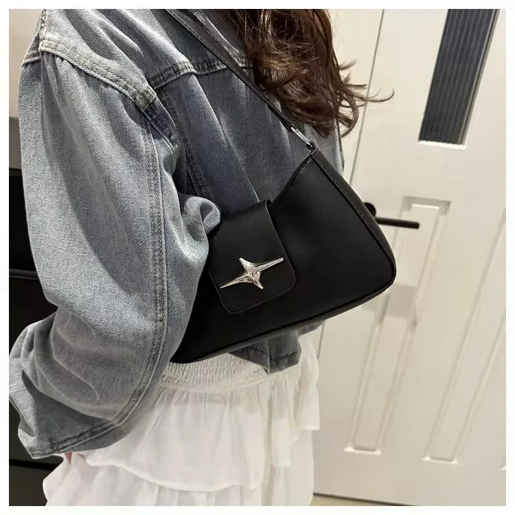 Petit sac à main classique Y2K pour femmes, marque de luxe, sacs à main Vintage en cuir PU, sacs à bandoulière pour dames, sac sous les bras quotidien, 2024