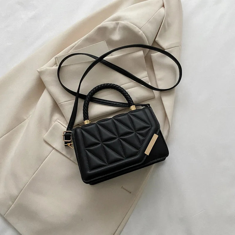 Sac à bandoulière en cuir PU à carreaux pour femmes, sacs à main de styliste, nouvelle mode 2023