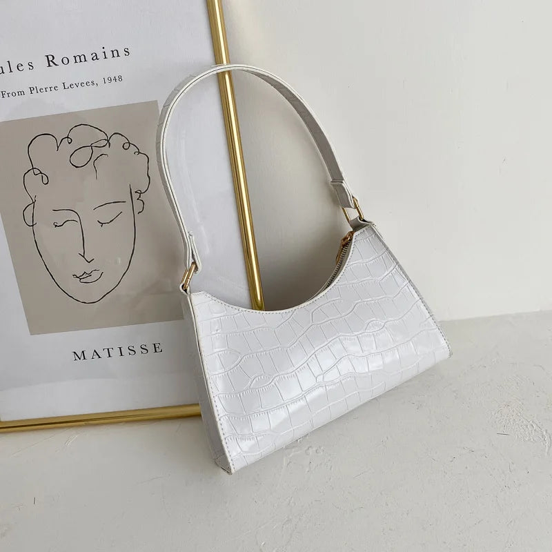 Sac Rétro Casual Femmes Fourre-tout Sacs à bandoulière Femme Cuir Couleur Unie Chaîne Sacs à main pour Femmes сумки