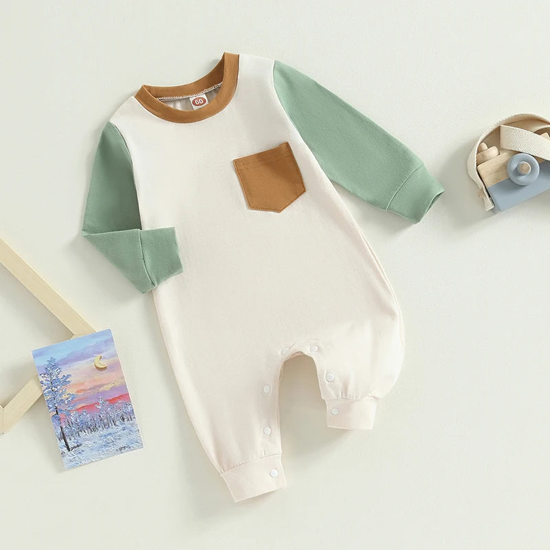 Citgeett-Combinaison d'automne pour bébés garçons et filles, barboteuse mignonne à manches longues pour les abonnés, vêtements de poche pour documents