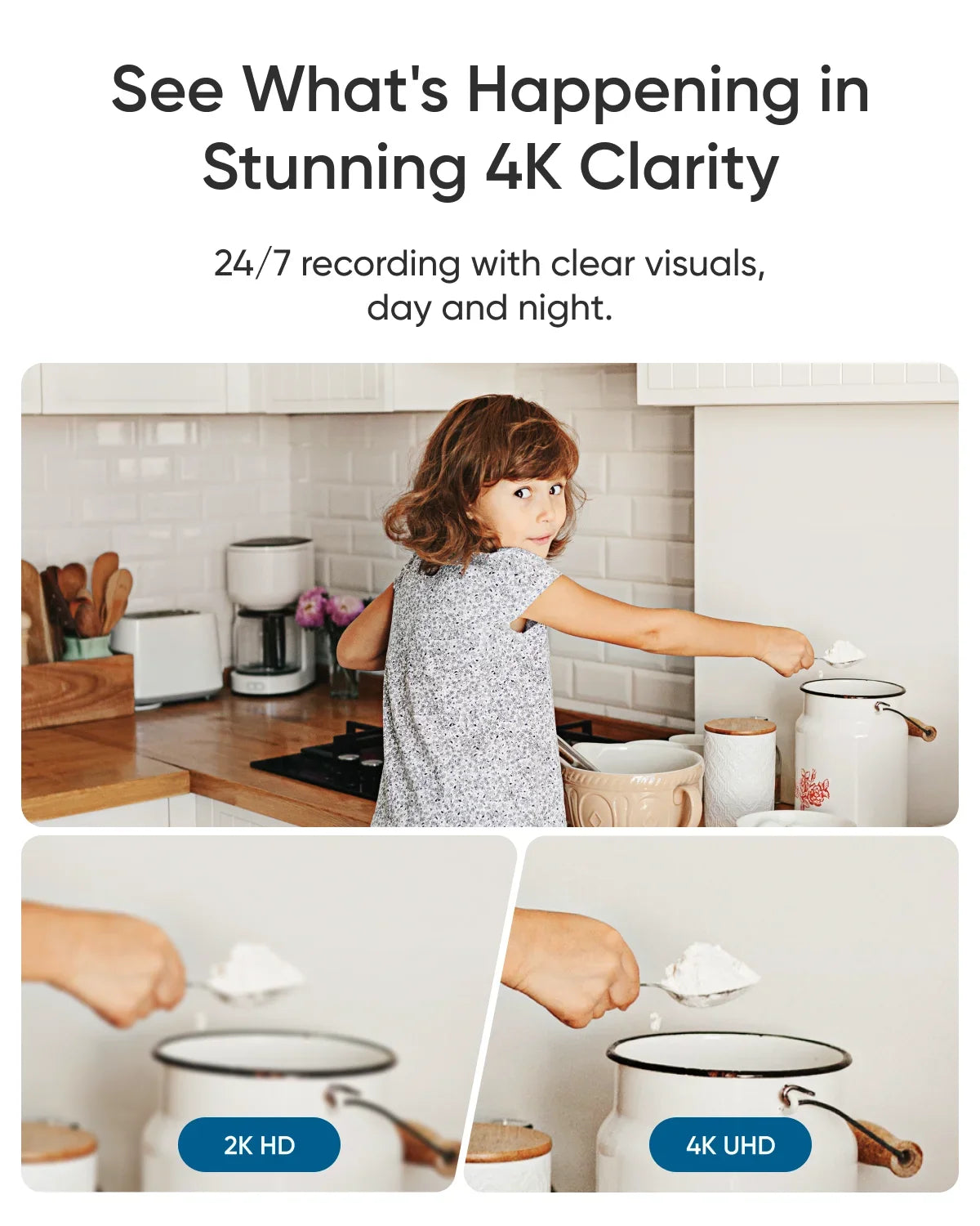 eufy Security Indoor Cam E30 Caméra de sécurité à résolution 4K avec 360 °   Enregistrement PTZ 7/24 suivi AI avec mini caméra humaine Wi-Fi