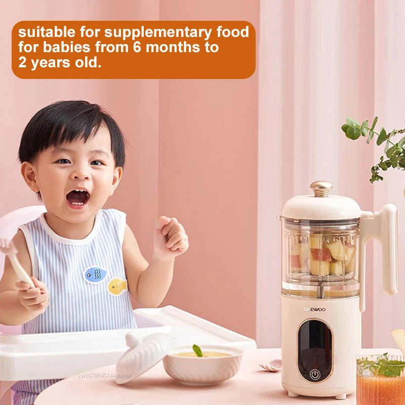 DAEWOO-Mélangeur d'aliments multifonction pour bébé, centre commercial, robot ménager pour bébé, cuisson à la vapeur automatique, supplément d'arrête, 250ml
