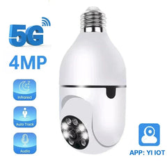 HONTUSEC YI IOT 5G 2.4G 4MP Wifi ampoule caméra couleur Vision nocturne caméra de sécurité Audio bidirectionnel suivi automatique PTZ bébé moniteur