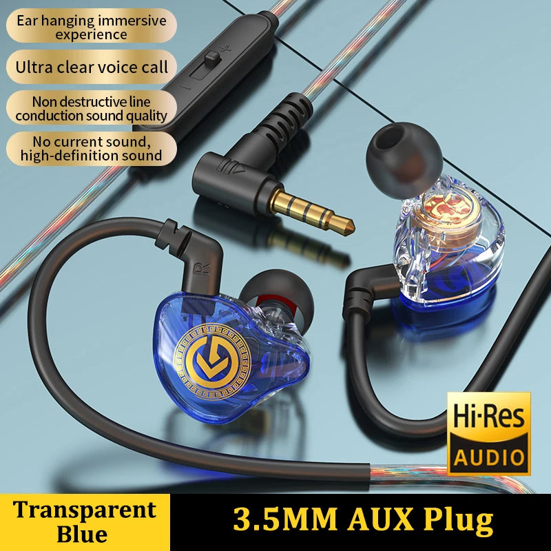 Écouteur filaire 3,5 mm Type C Puce numérique dans l’oreille Casque contrôlé par fil avec micro pour iPhone 15 Android Samsung