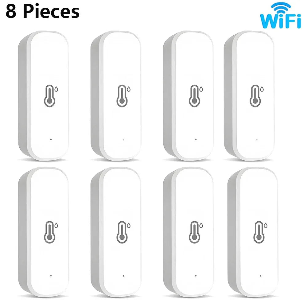 Tuya WiFi capteur de température et d'humidité Smart Life APP contrôle maison aucun Hub requis alimenté par batterie fonctionne avec Alexa Google Home