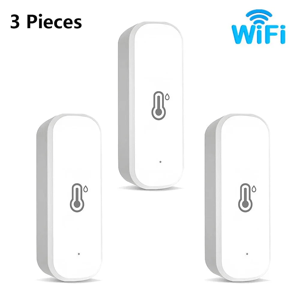 Tuya WiFi capteur de température et d'humidité Smart Life APP contrôle maison aucun Hub requis alimenté par batterie fonctionne avec Alexa Google Home