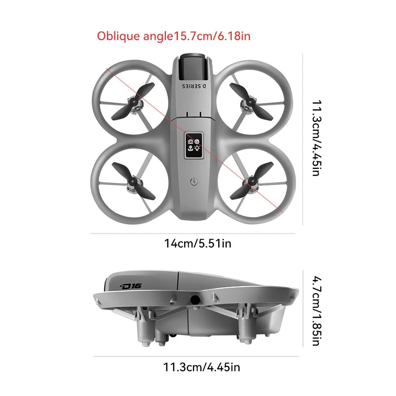 Xiaomi D16 Mini Drone double caméra 8K HDAerial avion évitement d'obstacles UAV fixe télécommande avion cadeau jouets 20000M