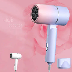 Sèche-cheveux pliant avec sac de transport, Anion à Air chaud, soins capillaires pour la maison, MIni voyage, sèche-cheveux, brosse à cheveux Portable