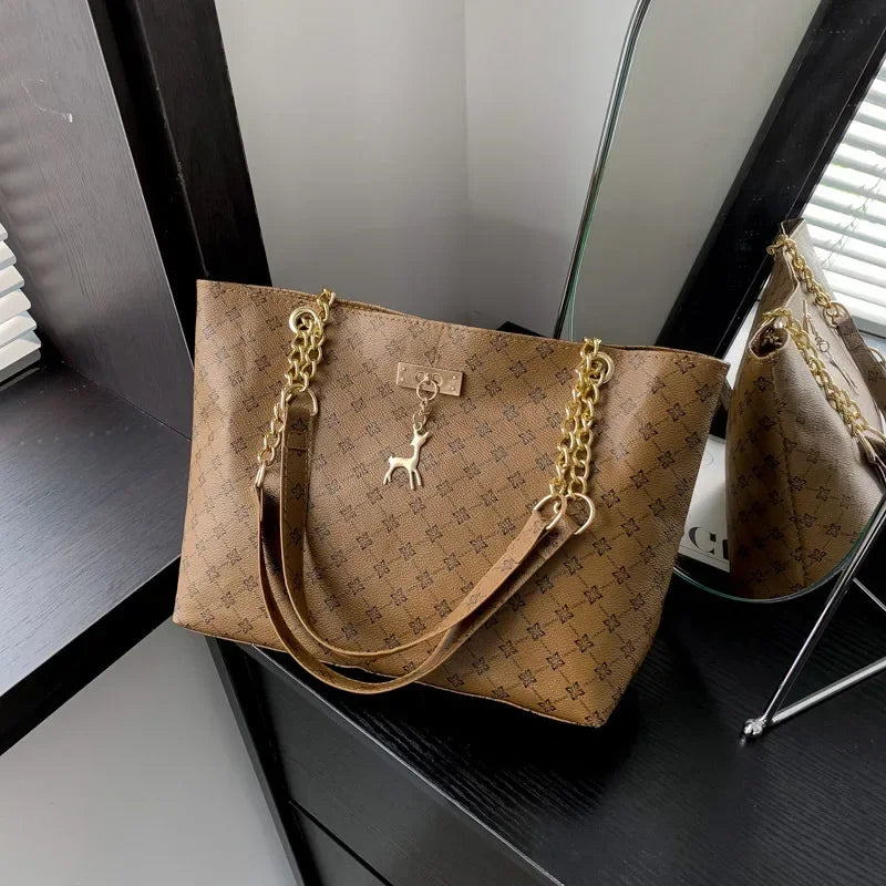 Nouveau sac à main presbytie Texture cuir souple grande capacité fourre-tout femmes sac avec accessoires suspendus sac à bandoulière