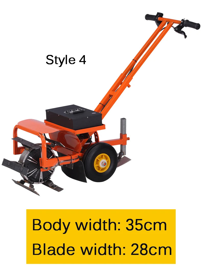 Tondeuse à gazon électrique avec fonction de désherbage et de rotation du sol, désherbage, ameublissement du sol