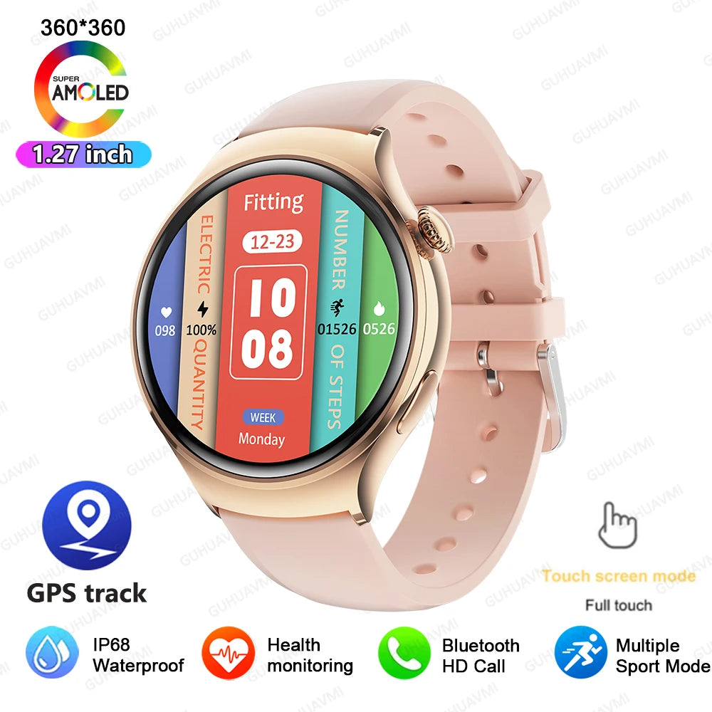 Montre connectée pour femmes, écran AMOLED HD, GPS, fréquence cardiaque, appel Bluetooth, étanche, pour l'extérieur, pour Xiaomi Ultra, nouvelle collection 2025