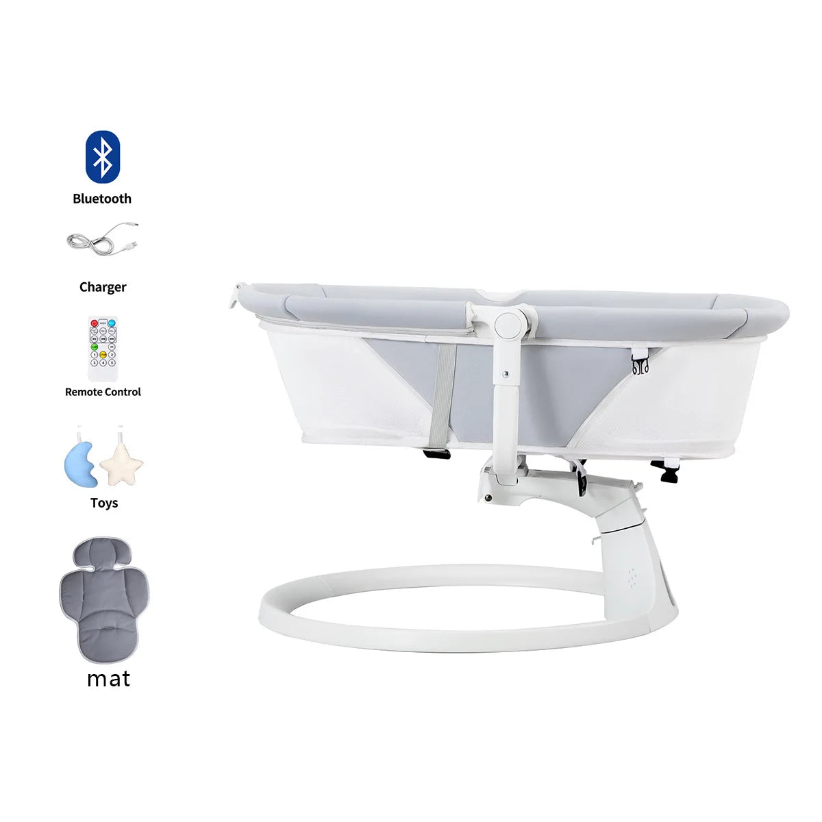 Nouveau bébé multi fonctionnel berceau électrique berceau nouveau-né intelligent coaxial bébé bébé couché berceau plat panier de couchage