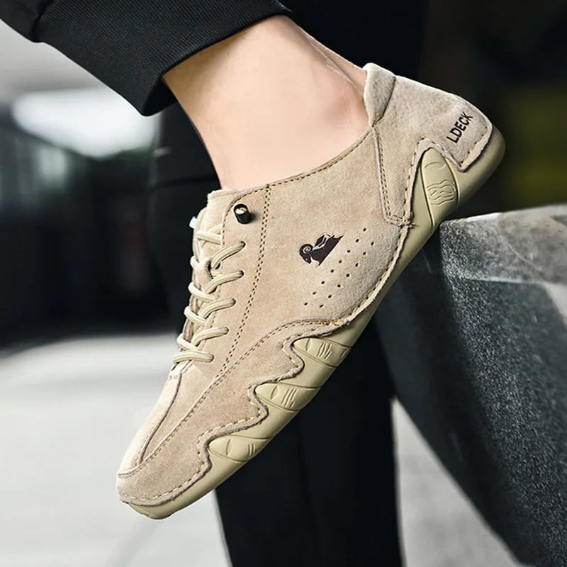 Chaussures décontractées en cuir pour hommes, baskets confortables de marche d'été, mocassins de styliste, chaussures de sport de luxe, nouvelle collection 2023