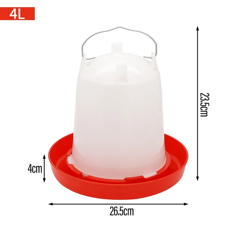 Distributeur d'eau automatique pour poulet, 1.5/2.5/4l, abreuvoir pour poussins, seau, outils agricoles, abreuvoir pour caille, abreuvoir pour oiseaux, alimentation pour volaille