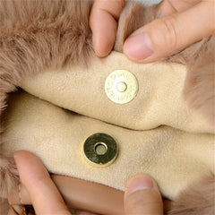 Sac à bandoulière en peluche citrouille pour femmes, fourre-tout mignon, mode automne hiver, sac à main de couleur unie, sacs à bandoulière de voyage