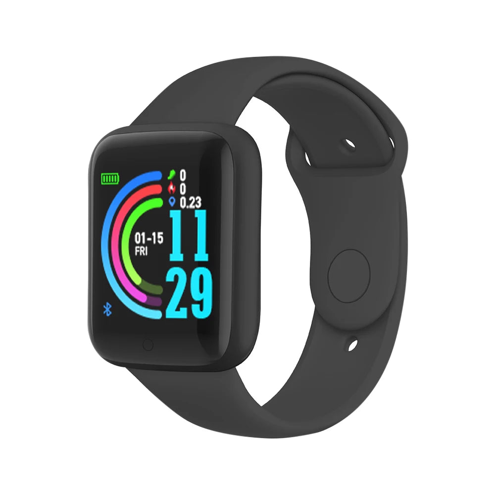 Montre intelligente multifonctionnelle hommes femmes Bluetooth connecté téléphone musique Fitness sport Bracelet moniteur de sommeil Y68 Smartwatch D20