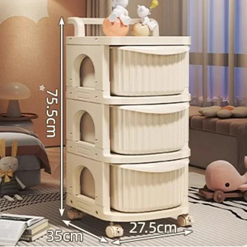 Tiroirs de rangement multicouches, chariot organisateur de chambre à coucher avec roulettes, étagère de rangement pour bébé, supports amovibles pour la maison