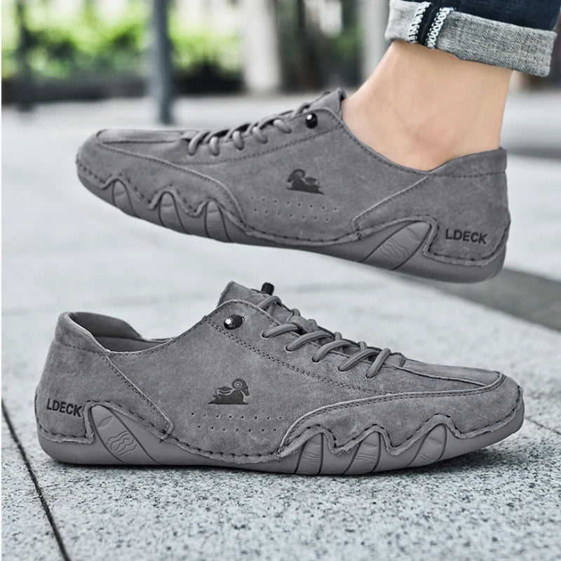 Chaussures décontractées en cuir pour hommes, baskets confortables de marche d'été, mocassins de styliste, chaussures de sport de luxe, nouvelle collection 2023