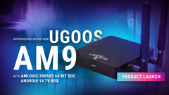 Ugoos AM9 4GB 64GB Smart TV Box Android 14 Amlogic S905X5 Wifi BT5.2 1000M 4K HDR décodeur lecteur multimédia