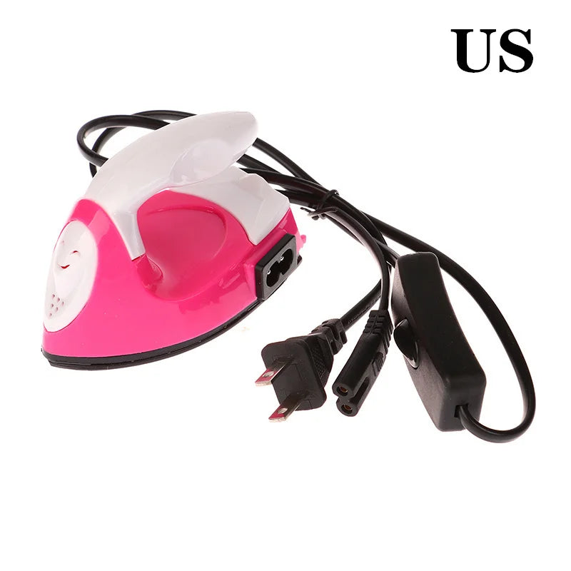 Mini fer à repasser électrique artisanal, portable, pratique, presse à chaud, bricolage, petit fer pour repasser les vêtements, appareils de lessive, prise EU, US