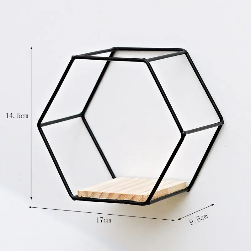 Nouveau créatif salle à manger mur en fer forgé tenture murale étagères chambre salon étagères de rangement murale décoration de la maison
