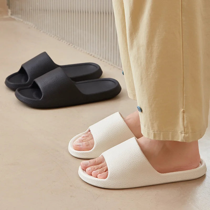 Pantoufles d'intérieur coordonnantes pour femmes, sandales à semelle souple brûleur, tongs de plage qui fuient, été