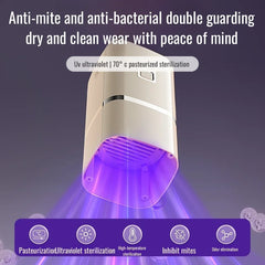 Sèche-linge de voyage portable pliant, artefact de voyage domestique, stérilisation intelligente aux ultraviolets, dortoir pour bébé