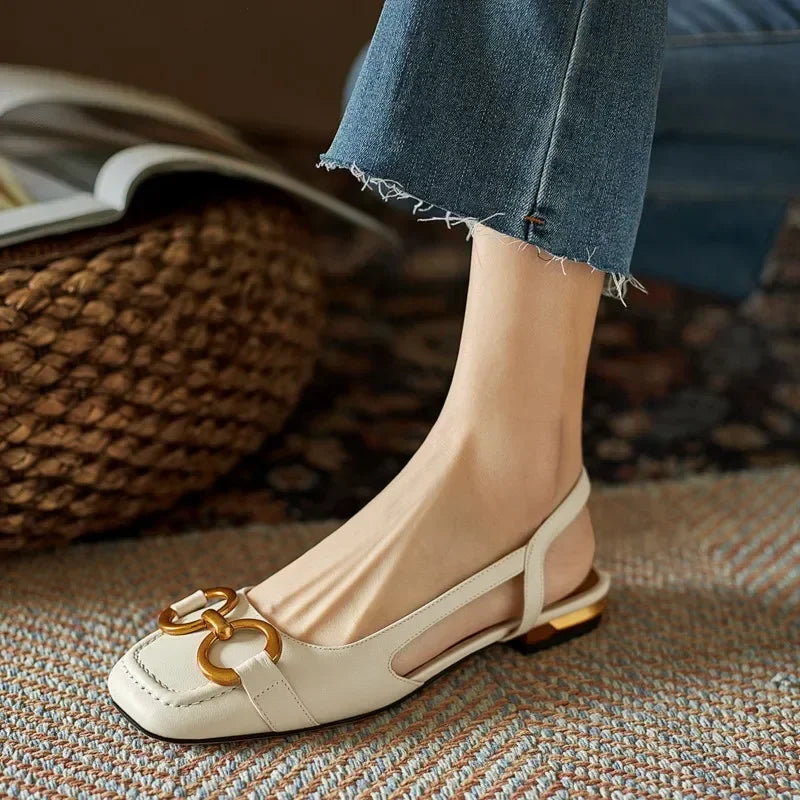 Sandales femme élégant bureau dames chaussures et sandales femmes chaussures décontractées sandales à talons carrés sans lacet femme chaussures plates