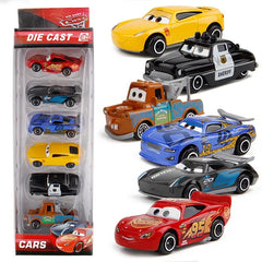 6-7 pièces ensemble Disney Pixar voiture 3 2 1 foudre Mcqueen camion Mack Jackson tempête moulé sous pression en métal voiture de course dinoco racer jouet garçon cadeau