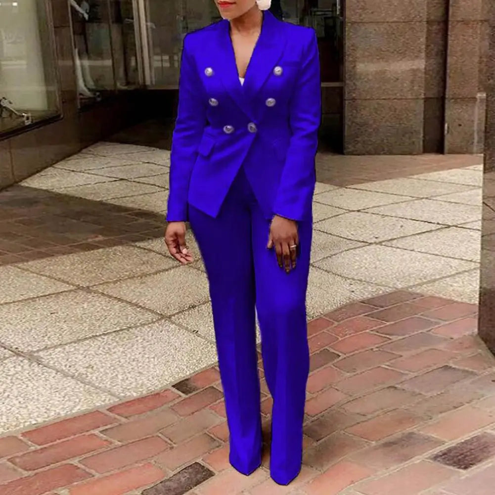 2 pièces/ensemble Blazer pantalon costume à la mode chaud taille haute pour vacances costume veste pantalon ensemble bureau Blazer pantalon ensemble