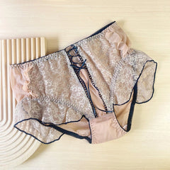 Lingerie femme culotte sexy Vintage dentelle ropa intérieur femenina taille haute calzones para mujer grande taille sous-vêtements de style court