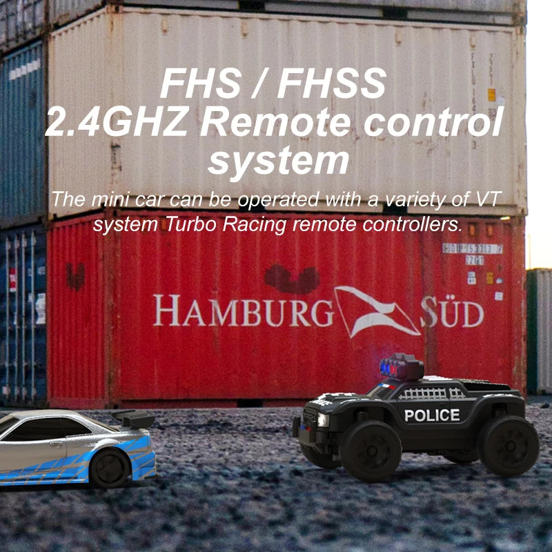 Turbo Racing 1:76 C82 RC voiture Mini voiture RTR entièrement proportionnelle jouets avec lumières fraîches pour camion RC voiture enfants et adultes cadeau