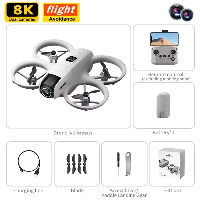 Xiaomi i1PRO Mini Drone 8K HD double caméra aérienne évitement d'obstacles débit optique évitement de vol stationnaire Drone RC à quatre axes 10000M 2025