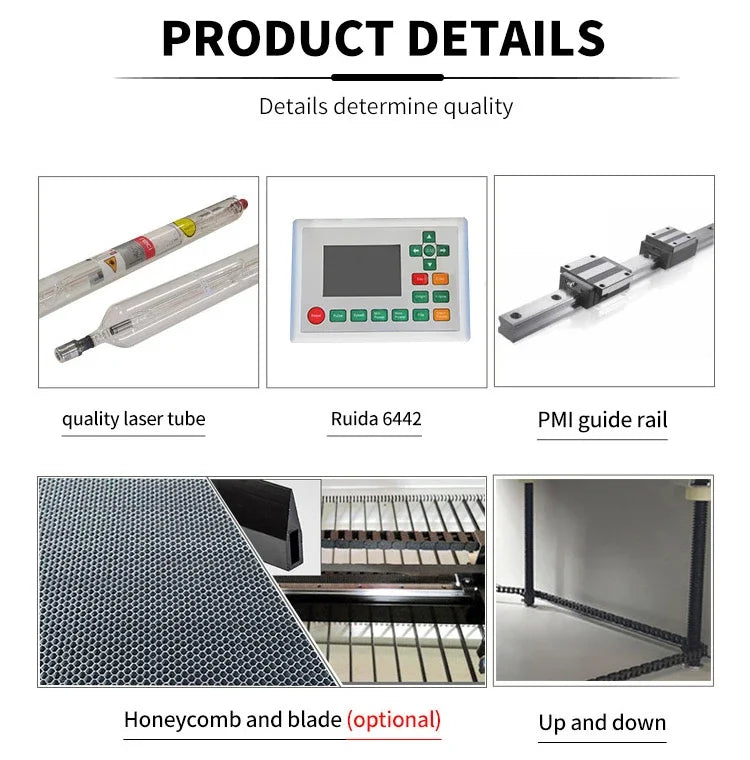 Machine de gravure et de découpe laser pour chaussures, appareil photo CCD, granit, textile, filtre souffleur d'air, 5 axes distants, 60W, 80W, 100W