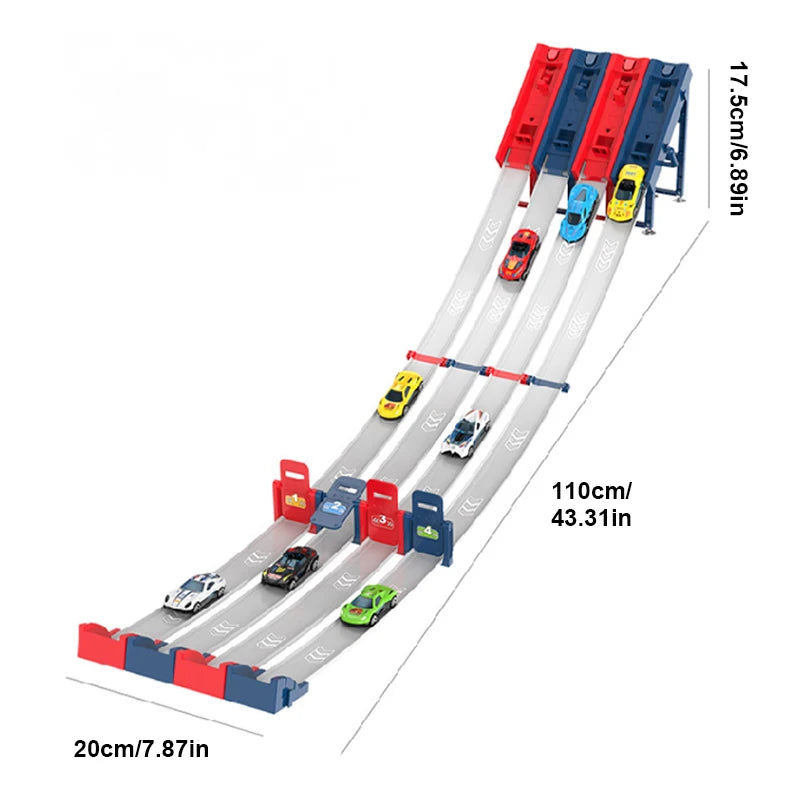 circuit voiture circuit voitures enfants Piste de voiture sur Rail avec piste de course, ensemble de course, véhicule jouet, voiture en alliage, catapulte pour enfants, jeu de compétition pour enfants, jouet de noël