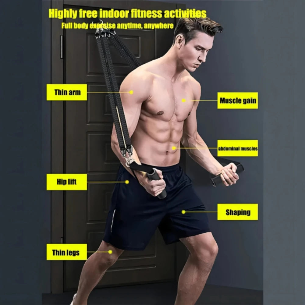 Extracteur de corde de Tension à pédale, équipement d'entraînement, bande de résistance élastique, mousse extensible, Machines de gymnastique de Fitness à domicile