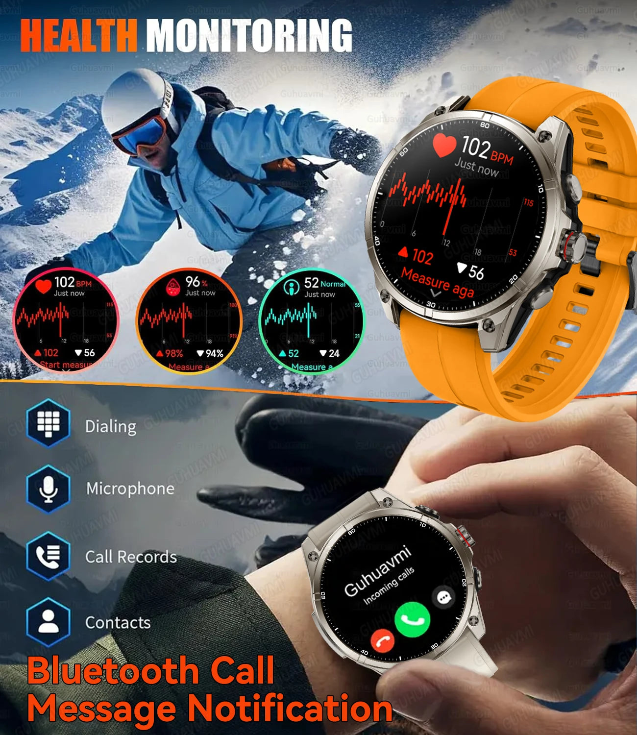 2025 nouvelles montres intelligentes GPS haut de gamme altimètre extérieur baromètre écran AMOLED boussole GPS intégrée sport militaire Smartwatch hommes
