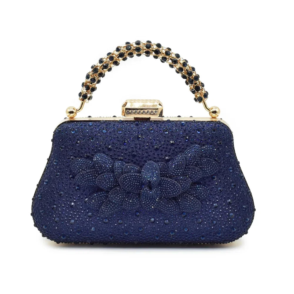 Ensemble de chaussures et de sacs italiens de luxe pour femmes, escarpins de mariage à bout pointu, talons hauts, strass, ensemble de chaussures et de sacs de fête pour dames